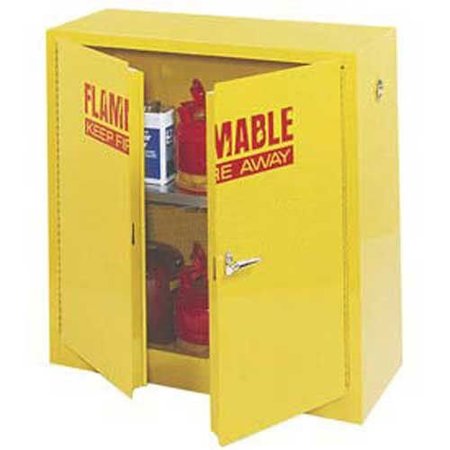 GLOBAL INDUSTRIAL Flammable Liquid Cabinet, 30 Gallon, Manual Close Double Door, 43W x 18D x 44H 116053